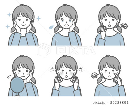 顔の肌に関する色々　私服の女の子 89283391