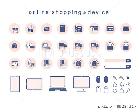 ECサイト　デバイス　アイコンセット 89284317