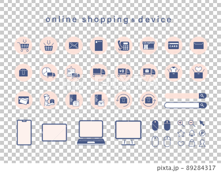 ECサイト　デバイス　アイコンセット 89284317