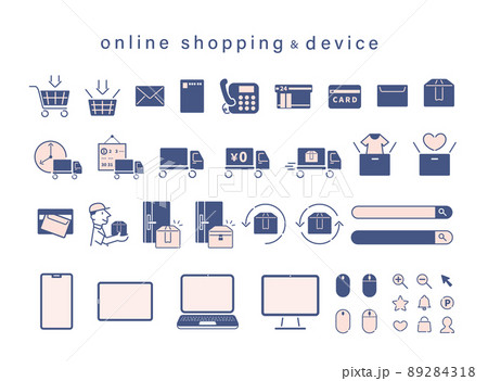 ECサイト　デバイス　アイコンセット 89284318