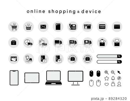 ECサイト　デバイス　アイコンセット 89284320