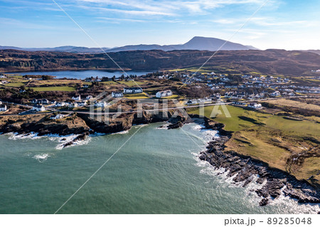 Aerial view of Portnablagh, County Donegal, Ireland 89285048