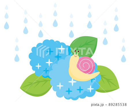 かたつむりと紫陽花 でんでん虫 イラスト かたつむりと紫陽花 でんでん虫 イラスト 89285538