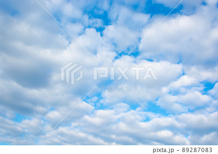 Clouds on the blue sky. Light blue background from clouds. 89287083