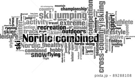 Nordic combined word cloud 89288108