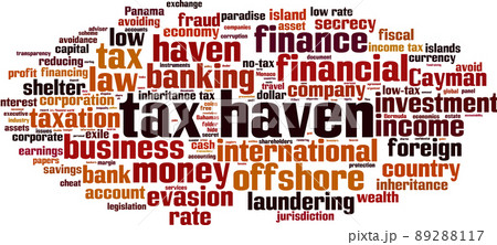 Tax haven word cloud Tax haven word cloud 89288117