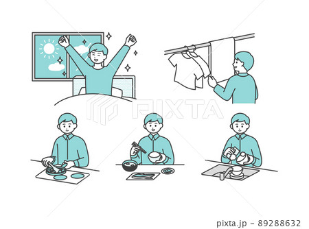 家事や生活のイメージイラスト素材 家事や生活のイメージイラスト素材 89288632