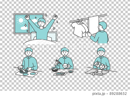 家事や生活のイメージイラスト素材 家事や生活のイメージイラスト素材 89288632