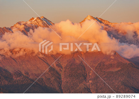 Caucasus mountains at sunset time. Sochi. 89289074