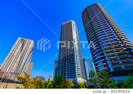 東京 中央区晴海の都市風景 晴海埠頭のタワーマンション 東京 中央区晴海の都市風景 晴海埠頭のタワーマンション 89290839