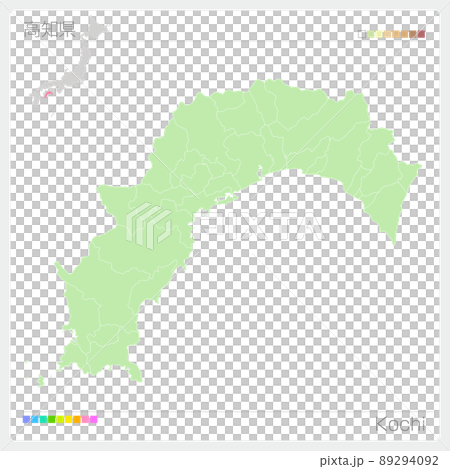 高知県の地図・Kochi Map 89294092