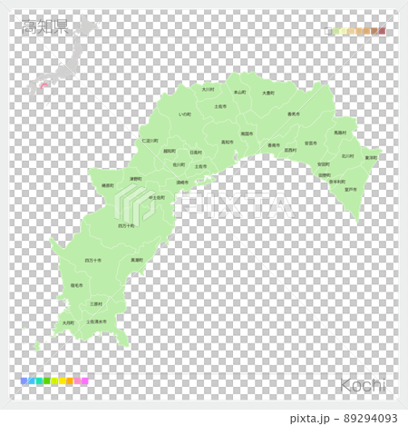 高知県の地図・Kochi Map 高知県の地図・Kochi Map 89294093