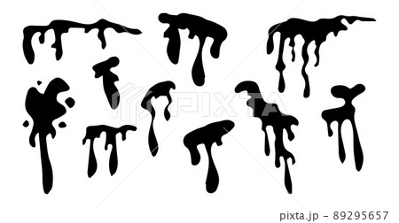 SET different blood streaks on a white background - Vector SET different blood streaks on a white background - Vector 89295657