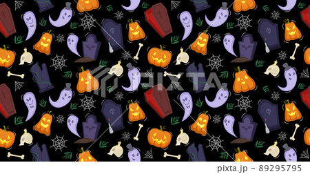 Colorful pattern background for the holiday halloween - Vector 89295795