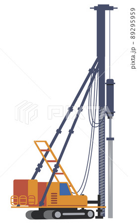 基礎工事の杭打機のイラスト素材 [89295959] - PIXTA