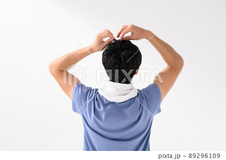 白バック　メンズビューティー　ヘアケア　後ろ姿 89296109