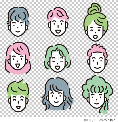 人物插圖線描 89297407