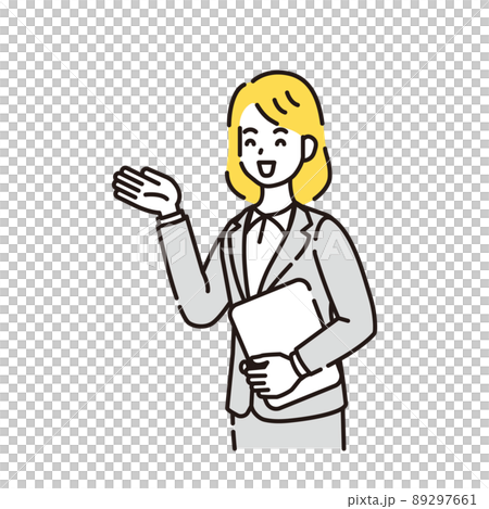 人物插圖線描 89297661