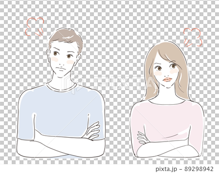 30 多歲的美麗男女夫妻吵架 89298942