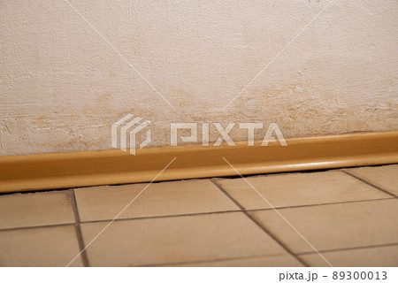 Flooding rainwater or floor heating systems, causing damage, peeling paint and mildew 89300013