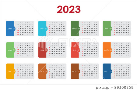 Calendar 2023. Week starts on Sunday. 89300259