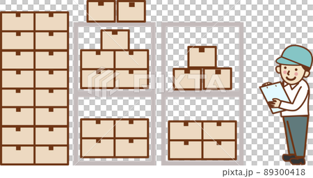 一名在倉庫工作的男工。 一名在倉庫工作的男工。 89300418