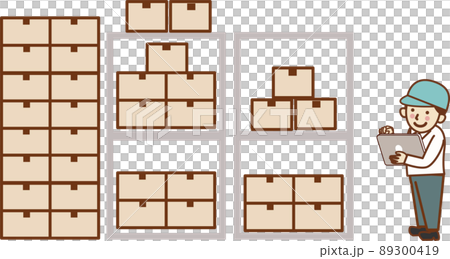 一名男工在倉庫裡拿著平板電腦。 一名男工在倉庫裡拿著平板電腦。 89300419