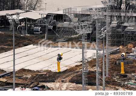 construction site near the cable car in Luzhniki in Moscow 89300789