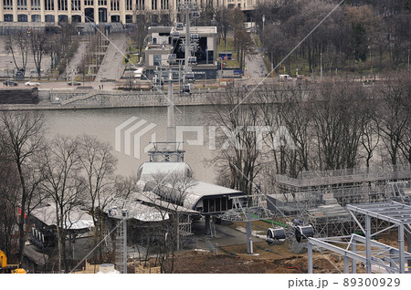 cable car in luzhniki across the Moscow river in Moscow 89300929