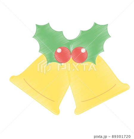 クリスマスイラスト 鉛筆画風 ベル クリスマスイラスト 鉛筆画風 ベル 89301720