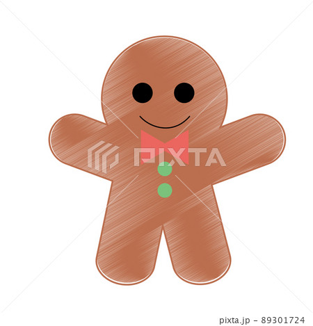 クリスマスイラスト　鉛筆画風　アイスクッキー 89301724