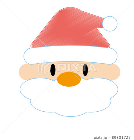 クリスマスイラスト　鉛筆画風　サンタクロース 89301725