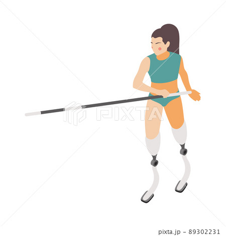 Disabled Sportswoman Icon 89302231