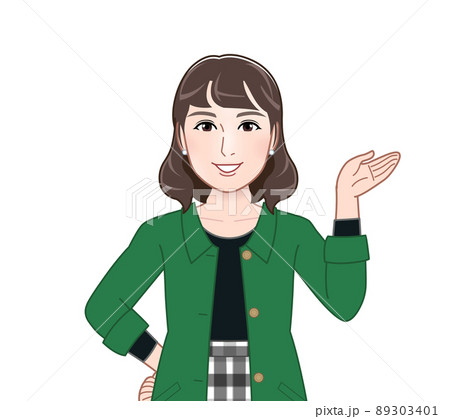 コートを着たおしゃれな女性 89303401