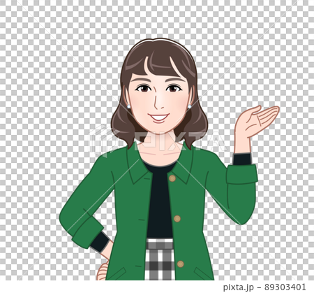 コートを着たおしゃれな女性 89303401