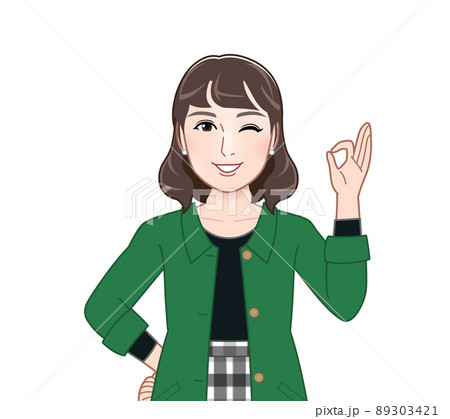 コートを着たおしゃれな女性 89303421