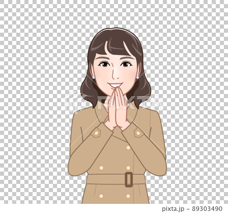 Fashionable woman in a coat 89303490