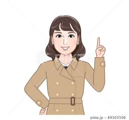 コートを着たおしゃれな女性 コートを着たおしゃれな女性 89303506