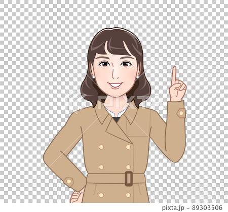 コートを着たおしゃれな女性 コートを着たおしゃれな女性 89303506