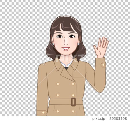 コートを着たおしゃれな女性 コートを着たおしゃれな女性 89303508