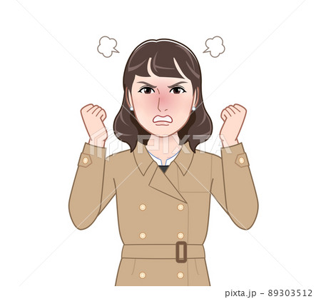 コートを着たおしゃれな女性 89303512