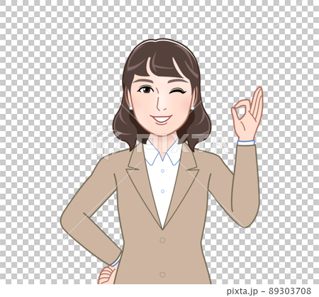 穿著西裝的時尚女人 89303708