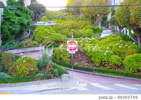 サンフランシスコのロンバートストリート 89303749