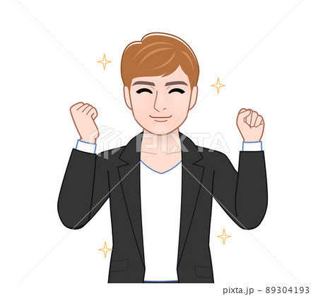 スーツを着た茶色い髪の男性 スーツを着た茶色い髪の男性 89304193