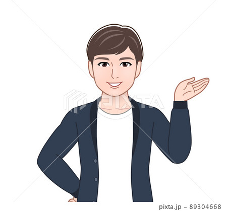 若くてイケメンの男性のイラスト素材