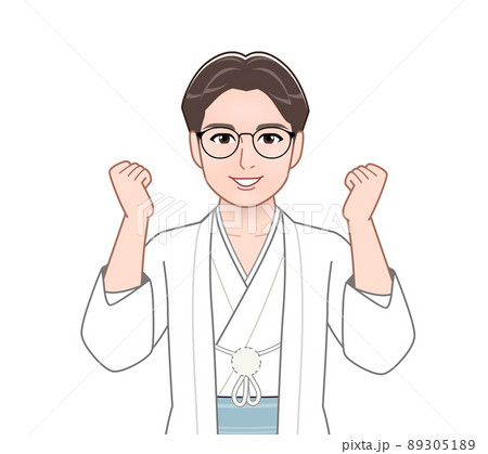 和服を着た若いイケメンの男性のイラスト素材 3051 和服を着た若いイケメンの男性のイラスト素材 3051