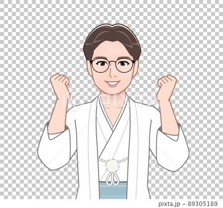 Young handsome man in kimono Young handsome man in kimono 89305189