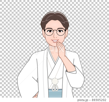 和服的年輕英俊的人 89305202