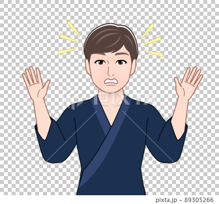 和服を着た若いイケメンの男性 89305266