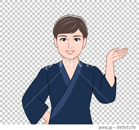 和服的年輕英俊的人 89305270